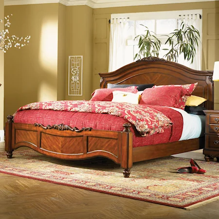 Queen Panel Bed with Traditional Accents